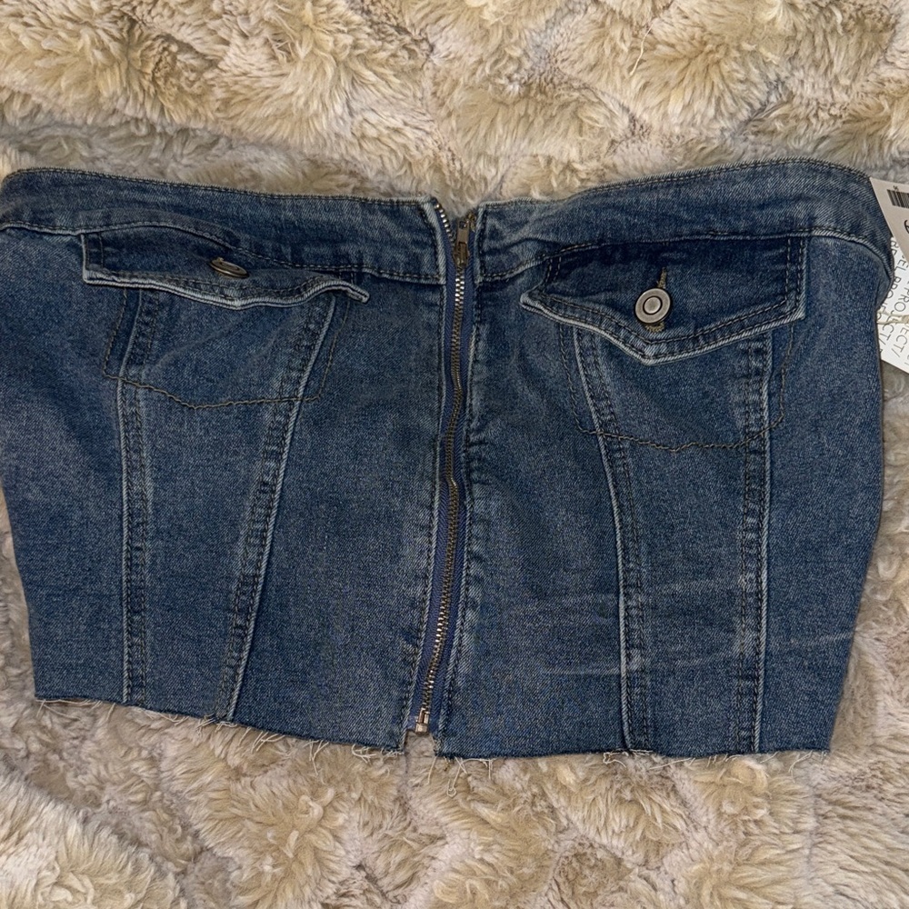 Denim Tube Top